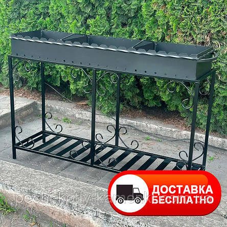 Мангал 20 шампурів 4 мм на дровниці (M20-4D), фото 1