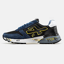 Чоловічі Кросівки Premiata Mick Black Blue / Преміата Мік Чорні з Синім, фото 4