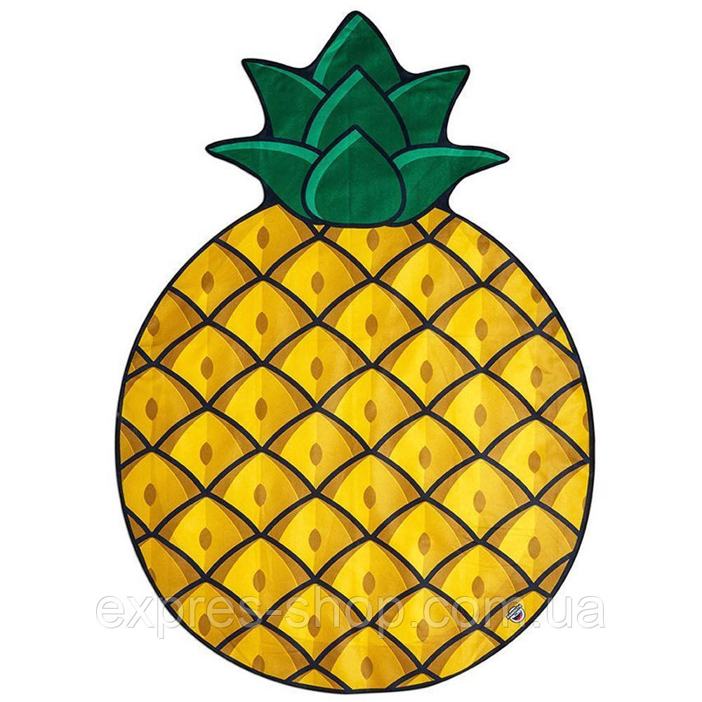 Підстилка для пляжу Ананас, 142х135 см / Килимок для пляжу / Пляжне покривало / Пляжний килимок, фото 1