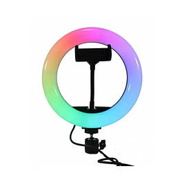 Кільцева світлодіодна лампа RGB MJ-20 20 см від USB з тримачем для телефона