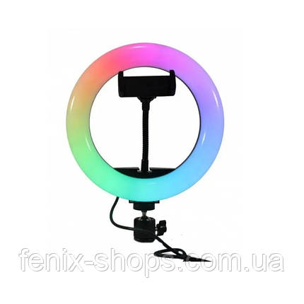 Кільцева світлодіодна RGB MJ-20 лампа від USB та тримачем для телефону, діаметр 20 см, фото 1