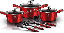 Набір посуду 10 предметів Berlinger Haus Metallic Line Burgundy Edition (BH-6150)