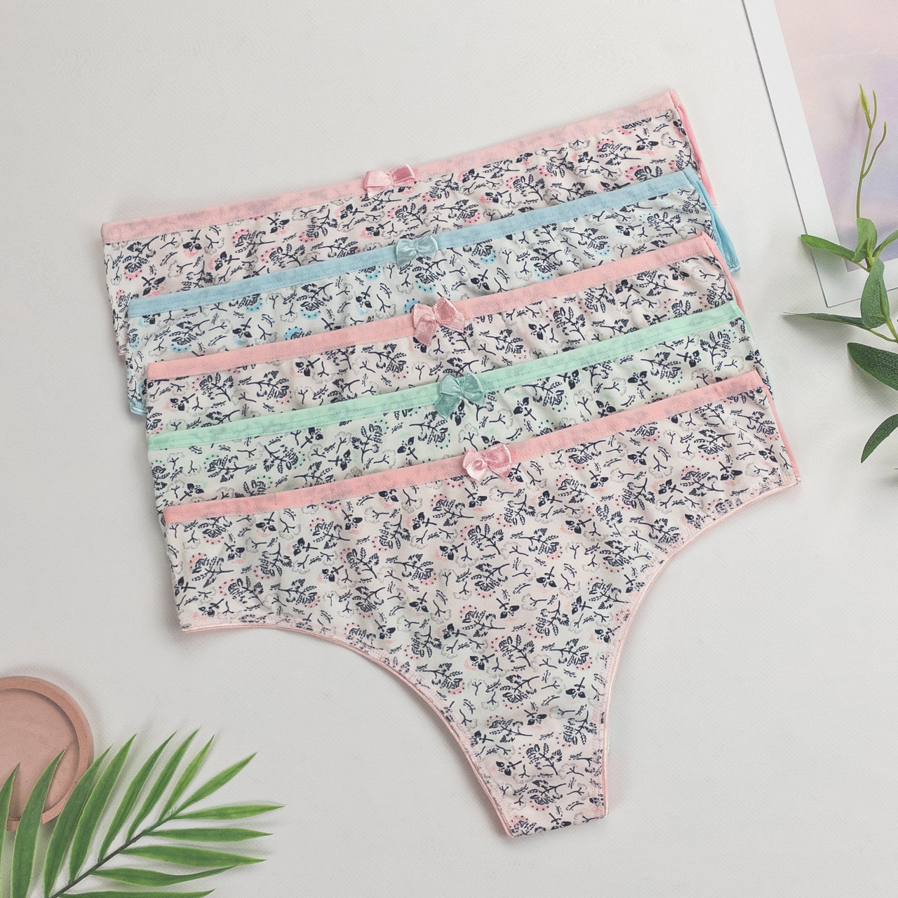 Труси жіночі стрінги Nicoletta Туреччина батал 2XL, 3XL, 4XL | 5 шт.