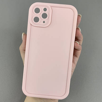 Чохол для Apple iPhone 11 Pro Max чохол з великими бортиками на телефон айфон 11 про макс рожевий n5v, фото 1