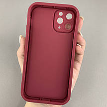 Чохол для Apple iPhone 11 Pro чохол з великими бортиками на телефон айфон 11 про бордовий n5v, фото 2