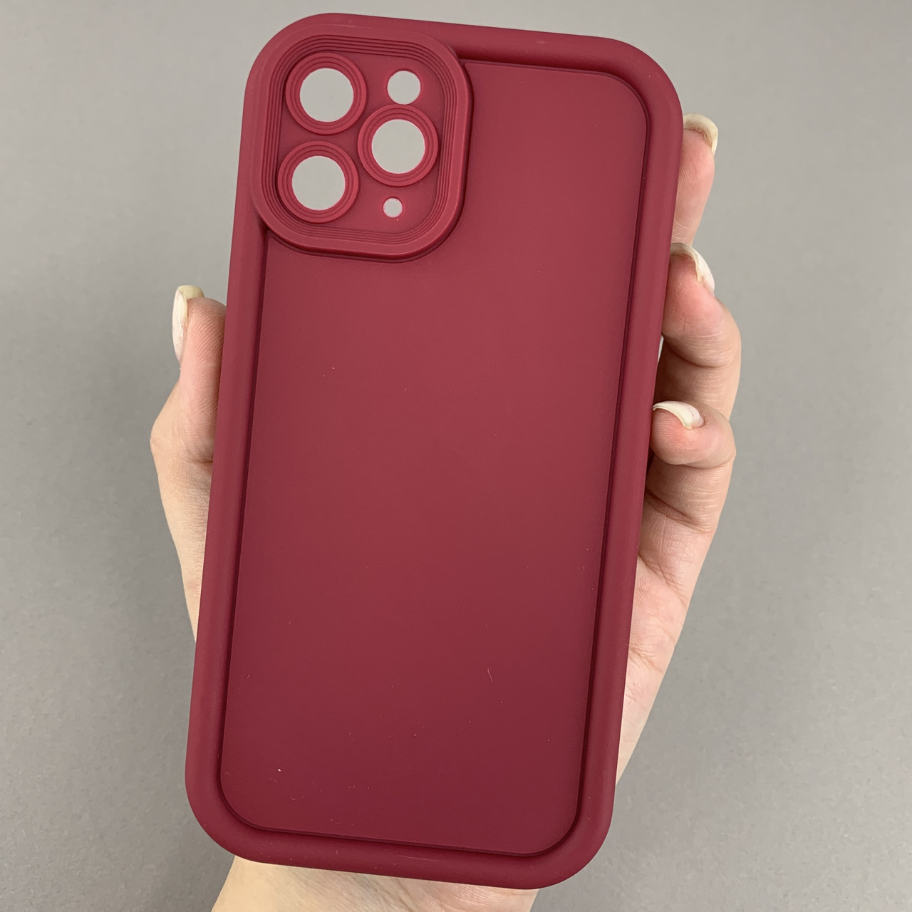 Чохол для Apple iPhone 11 Pro чохол з великими бортиками на телефон айфон 11 про бордовий n5v