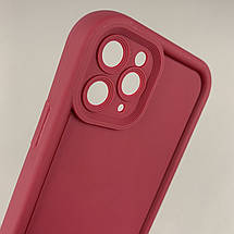 Чохол для iPhone 11 Pro бордовий з великими бортами з принтом чорний леопард на айфон 11 про w01l, фото 3