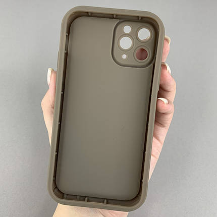 Чохол для iPhone 11 Pro коричневий з великими бортами з принтом чорний леопард на айфон 11 про w01l, фото 2