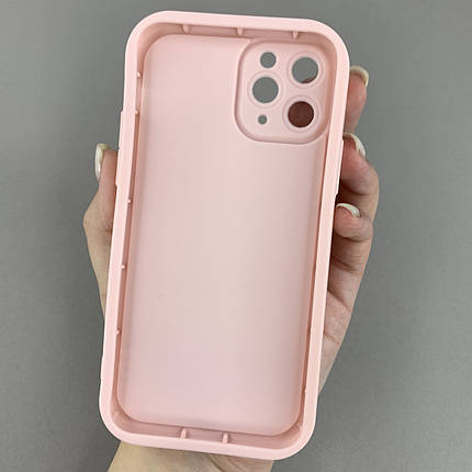 Чохол для iPhone 11 Pro рожевий з великими бортами з принтом чорний леопард на айфон 11 про w01l, фото 2