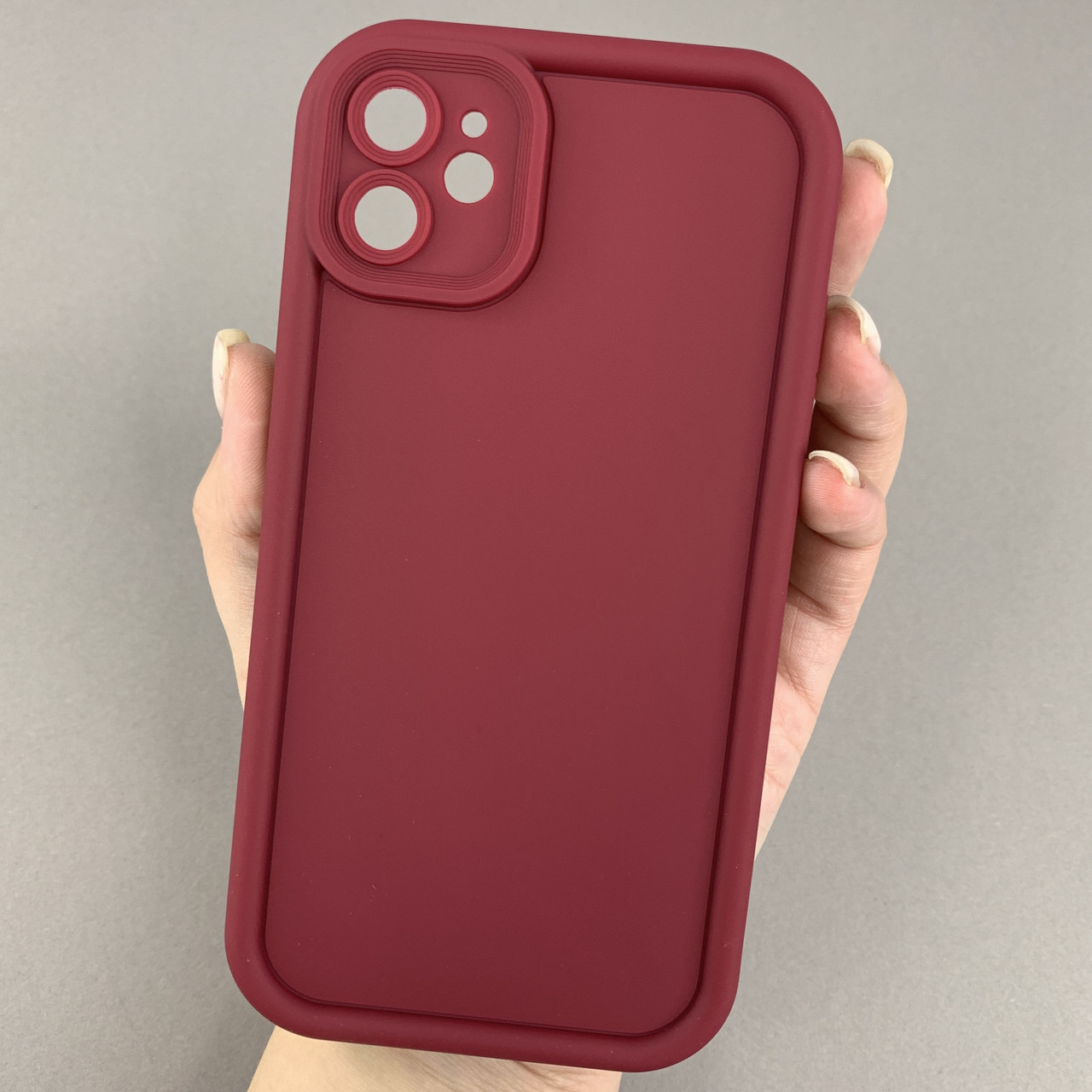 Чохол для Apple iPhone 11 чохол з великими бортиками на телефон айфон 11 бордовий n5v