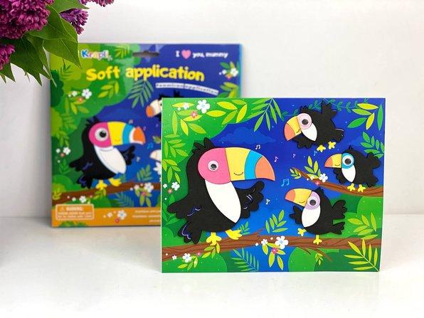 М’яка аплікація сім`я «Тукани », фото 1