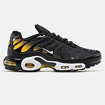Чоловічі Кросівки Nike Air Max Tn Plus Black Yellow White / Найк Аїр Макс ТН Плюс Чорні з Жовтим та Білим, фото 3