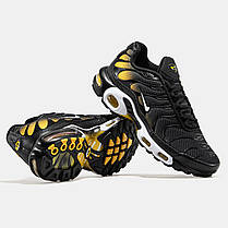 Чоловічі Кросівки Nike Air Max Tn Plus Black Yellow White / Найк Аїр Макс ТН Плюс Чорні з Жовтим та Білим, фото 6