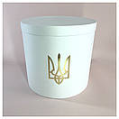 Коробка с гербом України d31 h30 см біла, фото 2