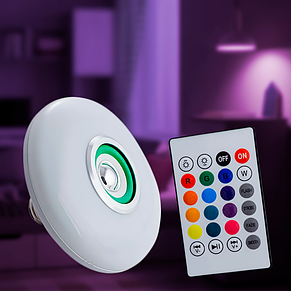 Кольорова лампочка Led Music Bulb Bluetooth RGBW-15W із пультом керування EL-2358 (В), фото 1