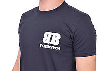Футболка чоловіча Balenciaga 25-25Y-09504 темно-синя, фото 6
