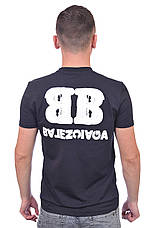 Футболка чоловіча Balenciaga 25-25Y-09504 темно-синя, фото 5