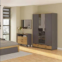 Шафа Каміла 3ДЗ 2200х1425х615мм дуб артизан + графіт Світ меблів, фото 3