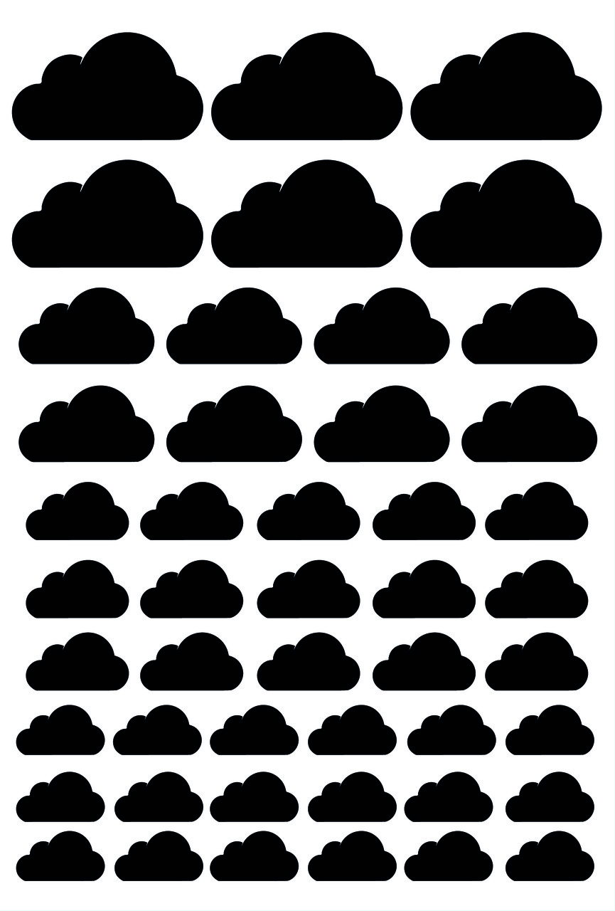 Наклейки "Хмаринки" пастель