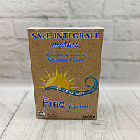 Цілісна харчова(нерафінована) дрібна морська кошерна сіль 1 кг з Італії