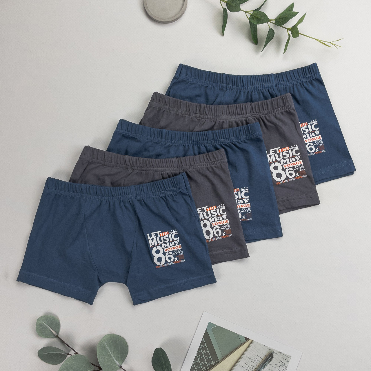 Дитячі труси боксери для хлопчика Nicoletta (вік: 4-5, 6-7 років) | 5 шт.