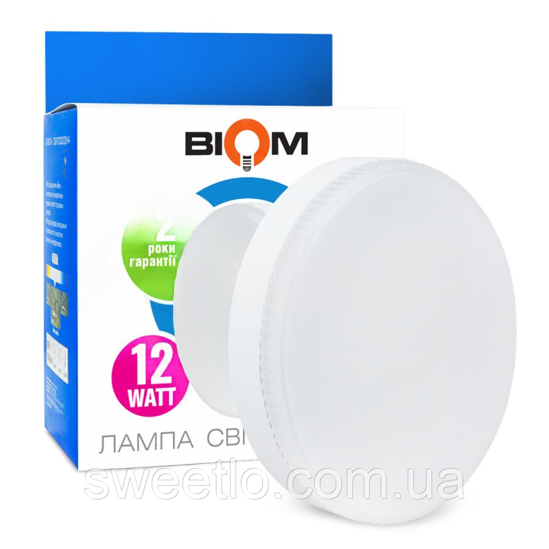 Світлодіодна лампа BIOM BT-597 GX53 12W 4500К, фото 1