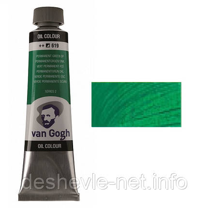 Фарба олійна VAN GOGH, (619) Перм. зелений темний, 40 мл, Royal Talens, фото 1