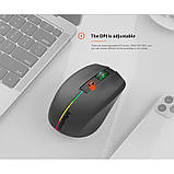 Бездротова Миша для комп'ютера ноутбука MEETION BTM002 (2.4 G+Bluetooth) |1000-1200-1600dpi, 6 кнопок RGB, фото 9