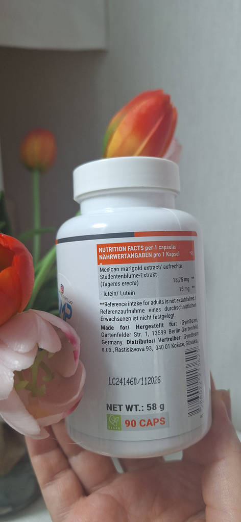 Лютеїн GymBeam Lutein 15 мг 90 капс. - фото покупців 2