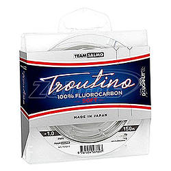 Жилка монофільна Team Salmo Fluorocarbon TROUTINO SOFT, Прозора, 150м.