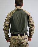 Бойова тактична сорочка з рукавами піксель, мультикам 42-76 розмір, фото 6