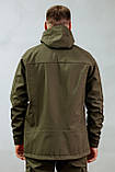 Тактичний водонепроникний костюм softshell хакі 42-76 розміри, фото 4