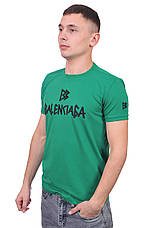 Футболка чоловіча Balenciaga 25-25Y-09506 зелена, фото 4