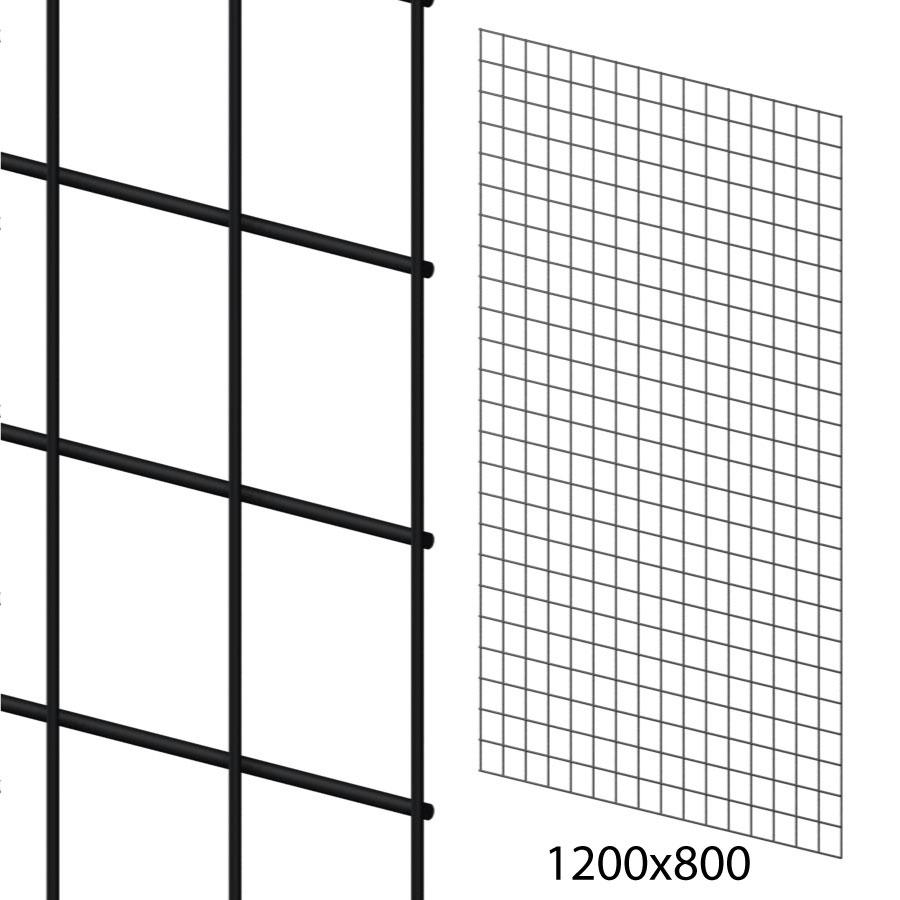 Торгова сітка 80х120 см, осередок 50х50 мм, D 2,5 мм, чорна