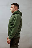 Універсальний утеплений худі хакі 42-76 розміри, фото 2