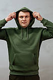 Універсальний утеплений худі хакі 42-76 розміри, фото 3