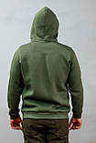 Універсальний утеплений худі хакі 42-76 розміри, фото 4