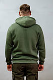 Універсальний утеплений худі хакі 42-76 розміри, фото 5