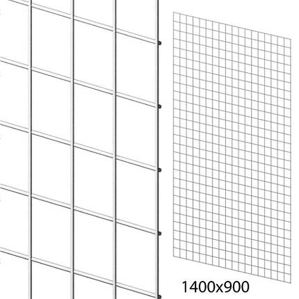 Сітка торговельна 90х140 см (осередок 50х50 мм, D3.0 мм), біла, фото 1