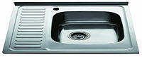 Мойка кухонная "Platinum" накладная 6050 х16 L/R(0,7 мм) Сатин с "евро" сифоном