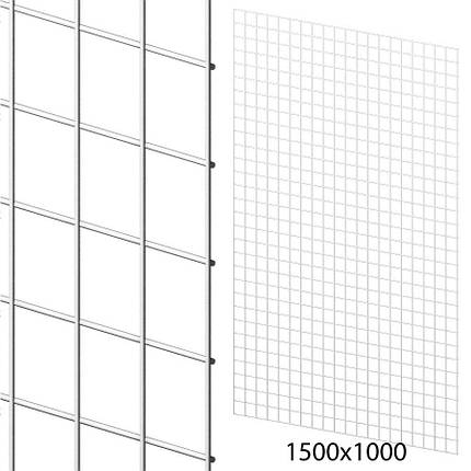 Сітка торговельна 100х150 см (осередок 50х50 мм, D3,0 мм), біла, фото 1