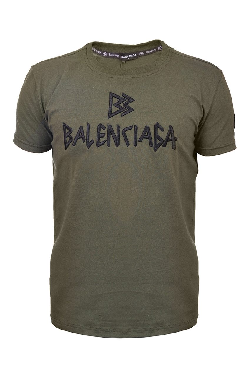 Футболка чоловіча Balenciaga 25-25Y-09506 хакі