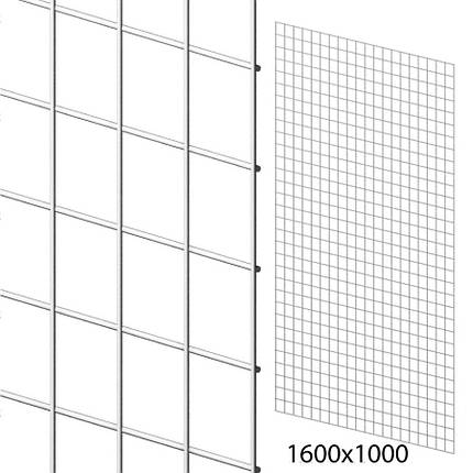 Сітка торговельна 100х160 см (осередок 50х50 мм, D2.5 мм), біла, фото 1