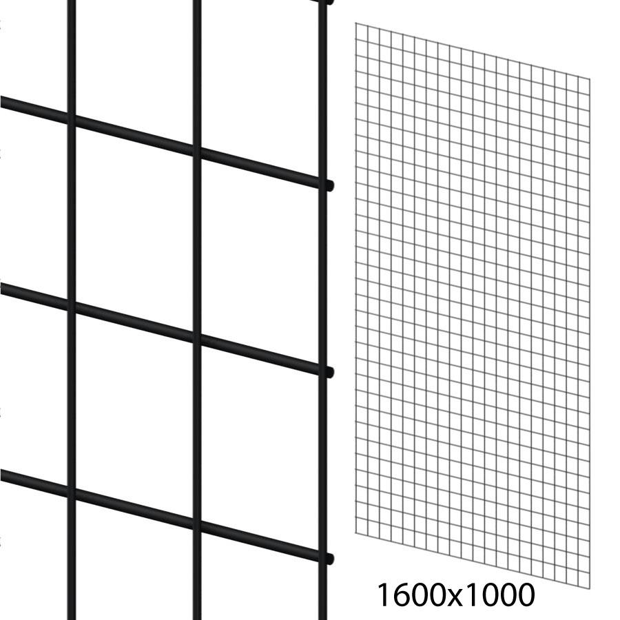 Торгова сітка 100х160 см, осередок 50х50 мм, D 2,5 мм, чорна