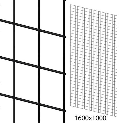 Торгова сітка 100х160 см, осередок 50х50 мм, D 3,0 мм, чорна, фото 1