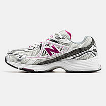 Чоловічі Кросівки New Balance 1064 White Silver Pink / Нью Беланс 1064 Білі з Сріблястим та Рожевим, фото 4