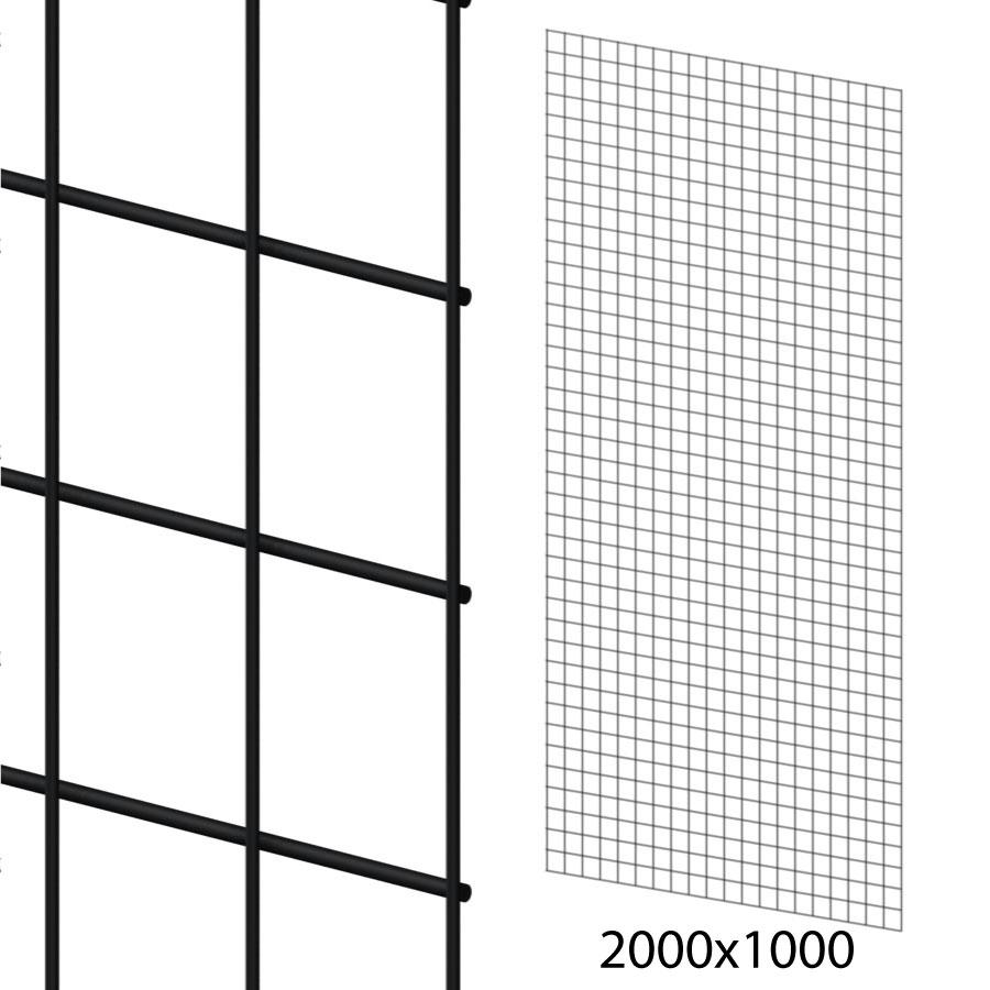 Торгова сітка 100х200 см, осередок 50х50 мм, D 3,0 мм, чорна
