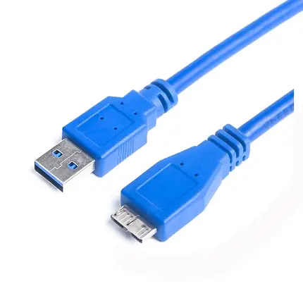 Кабель ProLogix (PR-USB-P-12-30-05m) USB 3.0 AM/MicroBM, синій, 0,5м, фото 3