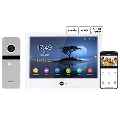 Neolight ALPHA Hybrid + SOLO FHD Silver Комплект відеодомофону