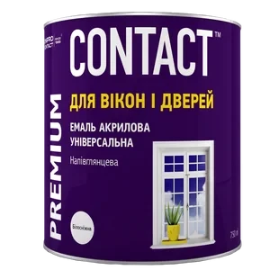 Емаль акрилова універсальна «CONTACT» біла